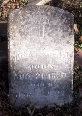 Headstone for Moses Grenia (1820-1893)